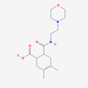 molecular formula C16H26N2O4 B5285528 3,4-dimethyl-6-({[2-(4-morpholinyl)ethyl]amino}carbonyl)-3-cyclohexene-1-carboxylic acid 