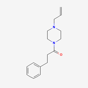 molecular formula C16H22N2O B5285544 1-allyl-4-(3-phenylpropanoyl)piperazine 