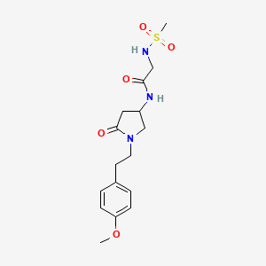 N-{1-[2-(4-methoxyphenyl)ethyl]-5-oxopyrrolidin-3-yl}-2-[(methylsulfonyl)amino]acetamide