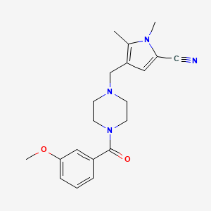 4-{[4-(3-methoxybenzoyl)-1-piperazinyl]methyl}-1,5-dimethyl-1H-pyrrole-2-carbonitrile