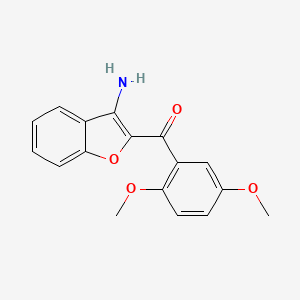 molecular formula C17H15NO4 B5285571 2-(2,5-DIMETHOXYBENZOYL)-1-BENZOFURAN-3-AMINE 