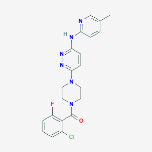 6-[4-(2-chloro-6-fluorobenzoyl)-1-piperazinyl]-N-(5-methyl-2-pyridinyl)-3-pyridazinamine