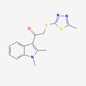 1-(1,2-dimethyl-1H-indol-3-yl)-2-[(5-methyl-1,3,4-thiadiazol-2-yl)thio]ethanone