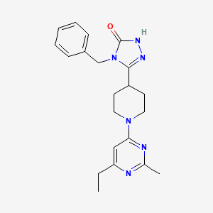 4-benzyl-5-[1-(6-ethyl-2-methyl-4-pyrimidinyl)-4-piperidinyl]-2,4-dihydro-3H-1,2,4-triazol-3-one