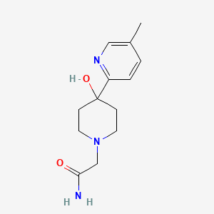 2-[4-hydroxy-4-(5-methylpyridin-2-yl)piperidin-1-yl]acetamide