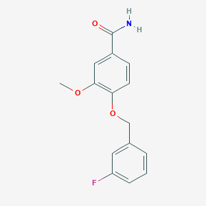 4-[(3-fluorobenzyl)oxy]-3-methoxybenzamide