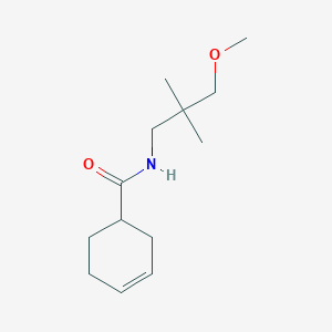 molecular formula C13H23NO2 B5285623 N-(3-methoxy-2,2-dimethylpropyl)cyclohex-3-ene-1-carboxamide 