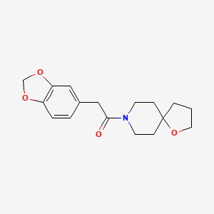 molecular formula C17H21NO4 B5285630 8-(1,3-benzodioxol-5-ylacetyl)-1-oxa-8-azaspiro[4.5]decane 