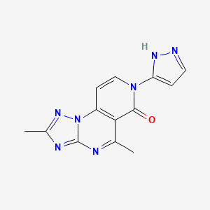 molecular formula C13H11N7O B5285655 2,5-dimethyl-7-(1H-pyrazol-5-yl)pyrido[3,4-e][1,2,4]triazolo[1,5-a]pyrimidin-6(7H)-one 