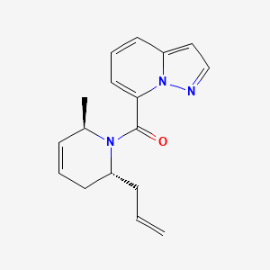 molecular formula C17H19N3O B5285700 7-{[(2R*,6R*)-2-allyl-6-methyl-3,6-dihydropyridin-1(2H)-yl]carbonyl}pyrazolo[1,5-a]pyridine 