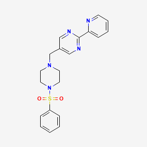 5-{[4-(phenylsulfonyl)-1-piperazinyl]methyl}-2-(2-pyridinyl)pyrimidine