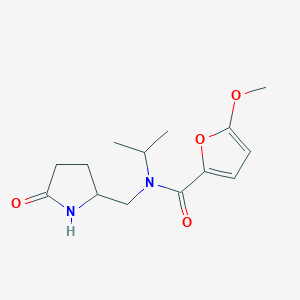 N-isopropyl-5-methoxy-N-[(5-oxopyrrolidin-2-yl)methyl]-2-furamide