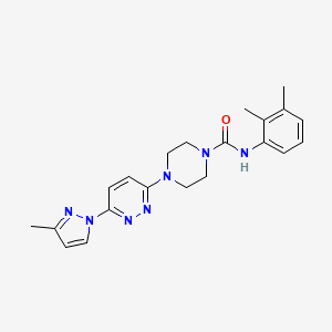 molecular formula C21H25N7O B5285726 N-(2,3-dimethylphenyl)-4-[6-(3-methyl-1H-pyrazol-1-yl)-3-pyridazinyl]-1-piperazinecarboxamide 