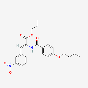 propyl 2-[(4-butoxybenzoyl)amino]-3-(3-nitrophenyl)acrylate