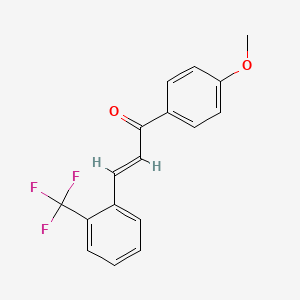 molecular formula C17H13F3O2 B5285758 1-(4-methoxyphenyl)-3-[2-(trifluoromethyl)phenyl]-2-propen-1-one 