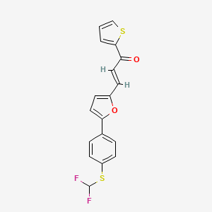 3-(5-{4-[(difluoromethyl)thio]phenyl}-2-furyl)-1-(2-thienyl)-2-propen-1-one