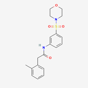 molecular formula C19H22N2O4S B5285776 2-(2-methylphenyl)-N-[3-(4-morpholinylsulfonyl)phenyl]acetamide 