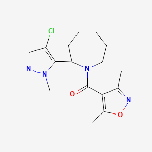 2-(4-chloro-1-methyl-1H-pyrazol-5-yl)-1-[(3,5-dimethyl-4-isoxazolyl)carbonyl]azepane