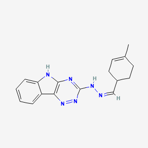 molecular formula C17H18N6 B5285797 4-methyl-3-cyclohexene-1-carbaldehyde 5H-[1,2,4]triazino[5,6-b]indol-3-ylhydrazone 