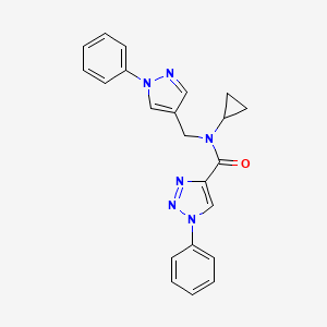 N-cyclopropyl-1-phenyl-N-[(1-phenyl-1H-pyrazol-4-yl)methyl]-1H-1,2,3-triazole-4-carboxamide