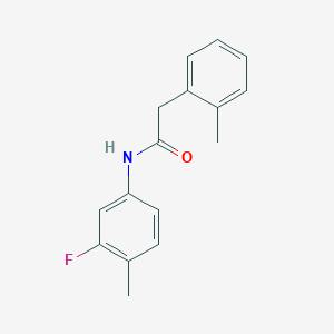 molecular formula C16H16FNO B5285881 N-(3-fluoro-4-methylphenyl)-2-(2-methylphenyl)acetamide 