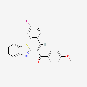 2-(1,3-benzothiazol-2-yl)-1-(4-ethoxyphenyl)-3-(4-fluorophenyl)-2-propen-1-one