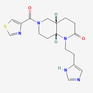 (4aS*,8aR*)-1-[2-(1H-imidazol-4-yl)ethyl]-6-(1,3-thiazol-4-ylcarbonyl)octahydro-1,6-naphthyridin-2(1H)-one