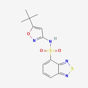 molecular formula C13H14N4O3S2 B5285911 N-(5-tert-butyl-3-isoxazolyl)-2,1,3-benzothiadiazole-4-sulfonamide 