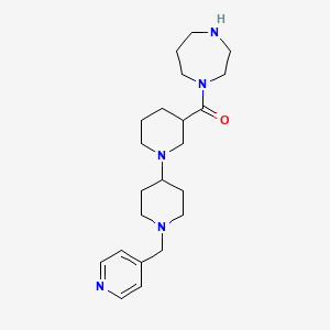 molecular formula C22H35N5O B5285915 3-(1,4-diazepan-1-ylcarbonyl)-1'-(pyridin-4-ylmethyl)-1,4'-bipiperidine 