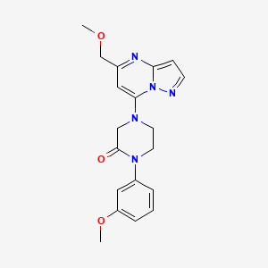 4-[5-(methoxymethyl)pyrazolo[1,5-a]pyrimidin-7-yl]-1-(3-methoxyphenyl)-2-piperazinone