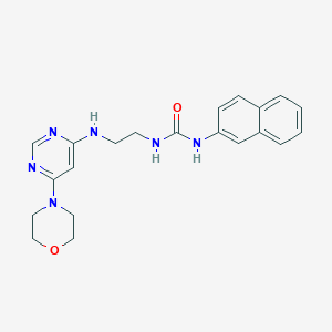 N-(2-{[6-(4-morpholinyl)-4-pyrimidinyl]amino}ethyl)-N'-2-naphthylurea