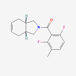 molecular formula C16H17F2NO B5285948 (3aR*,7aS*)-2-(2,6-difluoro-3-methylbenzoyl)-2,3,3a,4,7,7a-hexahydro-1H-isoindole 