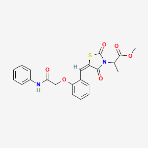 methyl 2-{5-[2-(2-anilino-2-oxoethoxy)benzylidene]-2,4-dioxo-1,3-thiazolidin-3-yl}propanoate