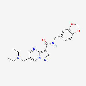 N-(1,3-benzodioxol-5-ylmethyl)-6-[(diethylamino)methyl]pyrazolo[1,5-a]pyrimidine-3-carboxamide