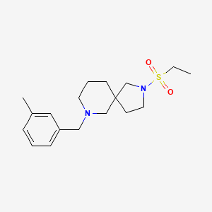 molecular formula C18H28N2O2S B5285970 2-(ethylsulfonyl)-7-(3-methylbenzyl)-2,7-diazaspiro[4.5]decane 