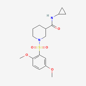 molecular formula C17H24N2O5S B5285977 N-cyclopropyl-1-[(2,5-dimethoxyphenyl)sulfonyl]-3-piperidinecarboxamide 