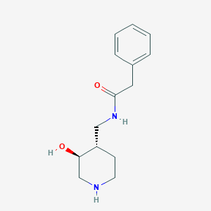 N-{[(3S*,4S*)-3-hydroxypiperidin-4-yl]methyl}-2-phenylacetamide