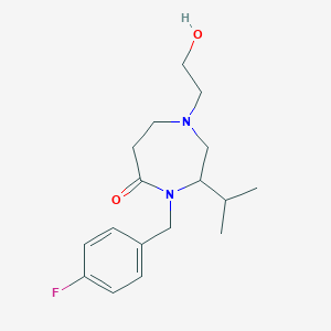 4-(4-fluorobenzyl)-1-(2-hydroxyethyl)-3-isopropyl-1,4-diazepan-5-one