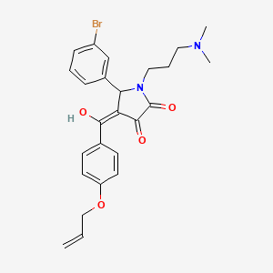 molecular formula C25H27BrN2O4 B5286039 4-[4-(allyloxy)benzoyl]-5-(3-bromophenyl)-1-[3-(dimethylamino)propyl]-3-hydroxy-1,5-dihydro-2H-pyrrol-2-one 