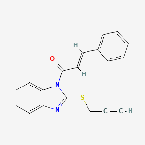 molecular formula C19H14N2OS B5286042 1-cinnamoyl-2-(2-propyn-1-ylthio)-1H-benzimidazole 