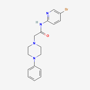 N-(5-bromo-2-pyridinyl)-2-(4-phenyl-1-piperazinyl)acetamide