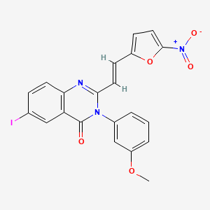 6-iodo-3-(3-methoxyphenyl)-2-[2-(5-nitro-2-furyl)vinyl]-4(3H)-quinazolinone