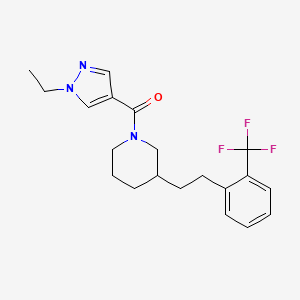 1-[(1-ethyl-1H-pyrazol-4-yl)carbonyl]-3-{2-[2-(trifluoromethyl)phenyl]ethyl}piperidine