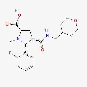 (2S,4S,5R)-5-(2-fluorophenyl)-1-methyl-4-(oxan-4-ylmethylcarbamoyl)pyrrolidine-2-carboxylic acid