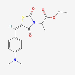 ethyl 2-{5-[4-(dimethylamino)benzylidene]-2,4-dioxo-1,3-thiazolidin-3-yl}propanoate