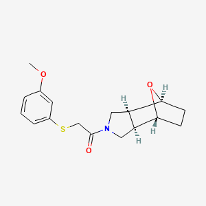 (1R*,2R*,6S*,7S*)-4-{[(3-methoxyphenyl)thio]acetyl}-10-oxa-4-azatricyclo[5.2.1.0~2,6~]decane