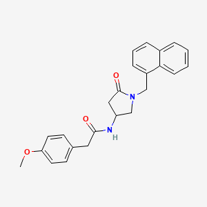 2-(4-methoxyphenyl)-N-[1-(1-naphthylmethyl)-5-oxopyrrolidin-3-yl]acetamide