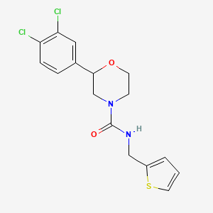 molecular formula C16H16Cl2N2O2S B5286152 2-(3,4-dichlorophenyl)-N-(2-thienylmethyl)morpholine-4-carboxamide 