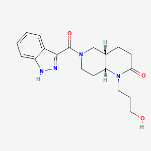 (4aS*,8aR*)-1-(3-hydroxypropyl)-6-(1H-indazol-3-ylcarbonyl)octahydro-1,6-naphthyridin-2(1H)-one