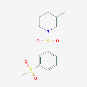 3-methyl-1-{[3-(methylsulfonyl)phenyl]sulfonyl}piperidine